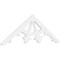 Ekena Millwork Pitch Riley Architectural Grade PVC Gable Pediment, 60"W x 20"H x 1"P (8/12) GPP060X020X100RIL - alternate 1